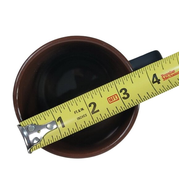 Starbucks French Roast Mug Black Matte Brown Glazed Interior Embossed Logo 2011 - Picture 9 of 10